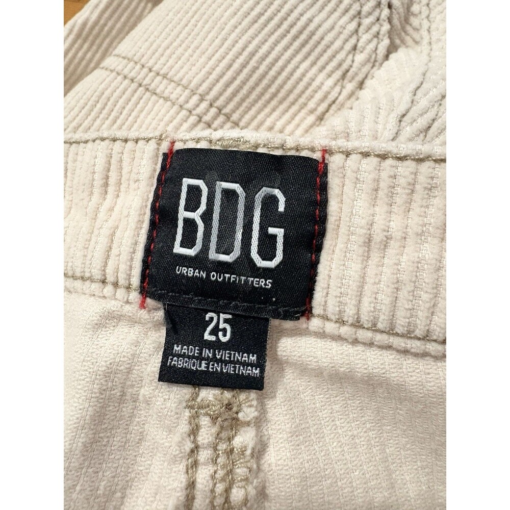 BDG Urban Outfitters Size 25 Corduroy Y2K Pants Two Tone Patchwork Beige - Picture 3 of 5